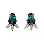 Buy Ferosh Atiya Crystal Green Earrings - Purplle