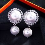 Buy Ferosh Iva Designer Pearl Stud-Drop Earrings for Women - Purplle