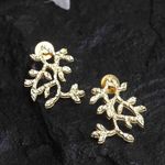 Buy Ferosh Flannery Leafy Branch Golden Drop Earrings - Purplle