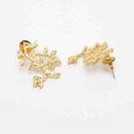 Buy Ferosh Flannery Leafy Branch Golden Drop Earrings - Purplle