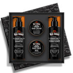 Buy Man Arden Charcoal Shampoo + Charcoal Conditioner + Hair Cream + Hair Fiber Wax - Purplle