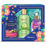 Buy St.Botanica Body Kit: Biotin & Collagen Volumizing Shampoo + Green Tea & Cucumber Shower Gel + Berry Revitalizing Facial Cleanser - Purplle