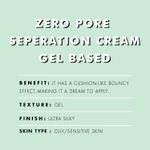 Buy PAC Zero Pore Separation Cream - 01 (Gel Based) - Purplle