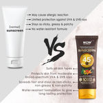 Buy WOW Skin Science Matte Finish Sunscreen SPF 45 PA+++ UVA & UVB Protection (100 ml) - Purplle