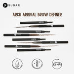 Buy SUGAR Cosmetics Arch Arrival Brow Definer | Brow Pencil with Spoolie | Lasts Upto 12hrs | Pigmented Eyebrow Pencil | Long Lasting & Natural Finish | 3.5gm - 04 Felix Onyx - Purplle