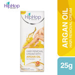 Buy HipHop Skincare Hair Removal Cream with Argan Oil, Hair-free, Smooth & Nourished Skin, Sensitive Skin Formula, Dermatologically Tested (25 GM) - Purplle