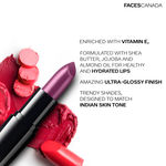 Buy FACES CANADA Weightless Creme Finish Lipstick - Imperial Plum, 4 gm | Creamy Finish | Smooth Texture | Long Lasting Rich Color | Hydrated Lips | Vitamin E, Jojoba Oil, Shea Butter, Almond Oil - Purplle
