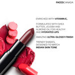 Buy FACES CANADA Weightless Creme Finish Lipstick - Burgundy, 4g | Creamy Finish | Smooth Texture | Long Lasting Rich Color | Hydrated Lips | Vitamin E, Jojoba Oil, Shea Butter, Almond Oil - Purplle