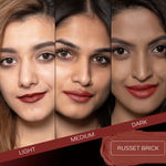 Buy Faces Canada Weightless Matte Lipstick |Jojoba and Almond Oil enriched| Highly pigmented | Smooth One Stroke Weightless Color | Keeps Lips Moisturized | Shade - Russet Brick 4g - Purplle