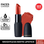 Buy Faces Canada Weightless Matte Lipstick |Jojoba and Almond Oil enriched| Highly pigmented | Smooth One Stroke Weightless Color | Keeps Lips Moisturized | Shade - Rusty Orange 4g - Purplle