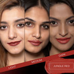 Buy Faces Canada Weightless Matte Lipstick |Jojoba and Almond Oil enriched| Highly pigmented | Smooth One Stroke Weightless Color | Keeps Lips Moisturized | Shade - Jungle Red 4g - Purplle