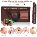Buy Sara Brazilian Dark Chocolate Body Wax With Organic Cocoa - Professional Body Face Arm Legs Hair Removal Wax For All Skin Type (500 g) - Purplle