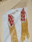 Buy Ferosh Avika Leafy Pink Golden Chained Tassel Earrings - Purplle