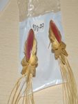 Buy Ferosh Dhriya Pink Leafy Golden Tassel Drop Earrings - Purplle
