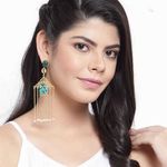 Buy Ferosh Moksh Tassel Designer Indo Western Earrings - Purplle