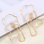 Buy Ferosh Golden Stylish Girl Earrings - Purplle