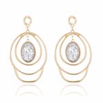 Buy Ferosh Stone Charm Layered Hoop Earrings - Purplle