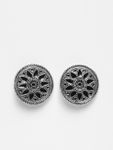Buy Ferosh Leela Black Oxidized Stud Earrings - Purplle