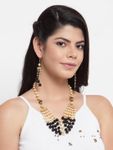 Buy Ferosh Iditri Black-Golden Pearl Neckpiece-Earrings Set - Purplle
