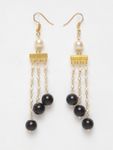 Buy Ferosh Iditri Black-Golden Pearl Neckpiece-Earrings Set - Purplle