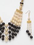 Buy Ferosh Iditri Black-Golden Pearl Neckpiece-Earrings Set - Purplle