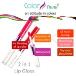 Buy Color Fever 2 in 1 Super Matte Lip Color with Transparent Lip Gloss - Buy 1 Get 1 Free (12 ml) each ( Red) - Purplle
