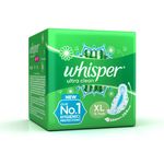 Buy Whisper Ultra Clean Sanitary Pads XL Wings 15 pc Pack - Purplle