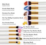 Buy AY Professional Make Up Brush Set - Pack of 10, Color May Vary - Purplle