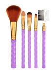 Buy AY Makeup Brush Set Of 5 With 1 Makeup Sponge Puff (Color May Vary) - Purplle