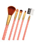 Buy AY Makeup Brush Set Of 5 With 1 Makeup Sponge Puff (Color May Vary) - Purplle