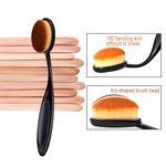 Buy AY Make up Oval Foundation Brush & Concealer Brush, Black - Purplle