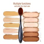 Buy AY Make up Oval Foundation Brush & Concealer Brush, Black - Purplle