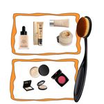 Buy AY Make up Oval Foundation Brush & Concealer Brush, Black - Purplle