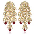 Buy Karatcart GoldPlated Fashion Red Dangler Stylish Fancy Party Wear Earrings With Maang-Tikka For Women - Purplle
