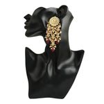 Buy Karatcart GoldPlated Fashion Red Dangler Stylish Fancy Party Wear Earrings With Maang-Tikka For Women - Purplle