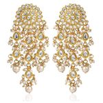 Buy Karatcart GoldPlated Fashion White Dangler Stylish Fancy Party Wear Earrings With Maang-Tikka For Women - Purplle