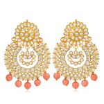 Buy Karatcart GoldPlated Fashion Pink Chandbali Dangler Stylish Fancy Party Wear Earrings For Women - Purplle