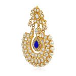 Buy Karatcart GoldPlated Fashion Blue Chandbali Dangler Stylish Fancy Party Wear Earrings With Maang-Tikka For Women - Purplle
