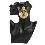 Buy Karatcart GoldPlated Fashion Blue Chandbali Dangler Stylish Fancy Party Wear Earrings With Maang-Tikka For Women - Purplle