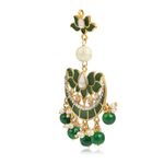Buy Karatcart GoldPlated Fashion Chandbali Dangler Stylish Fancy Party Wear Earrings with Maang-Tikka For Women - Purplle
