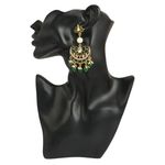 Buy Karatcart GoldPlated Fashion Chandbali Dangler Stylish Fancy Party Wear Earrings with Maang-Tikka For Women - Purplle