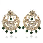 Buy Karatcart GoldPlated Fashion Chandbali Dangler Stylish Fancy Party Wear Earrings with Maang-Tikka For Women - Purplle