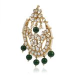 Buy Karatcart GoldPlated Fashion Chandbali Dangler Stylish Fancy Party Wear Earrings with Maang-Tikka For Women - Purplle