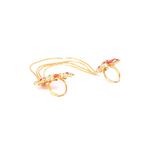 Buy Karatcart Women Green Gold-Plated Enamelled Adjustable Dual Finger Ring with Chain for Women - Purplle