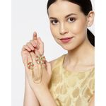 Buy Karatcart Women Green Gold-Plated Enamelled Adjustable Dual Finger Ring with Chain for Women - Purplle