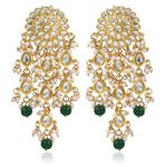 Buy Karatcart GoldPlated Green Beads Dangler Stylish Fancy Party Wear Earrings For Women - Purplle