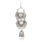 Buy Karatcart Jaipuri Designer Vintage Oxidised Silver Tribal Dangler Hanging Jhumki Mirror Earring Antique Jewellery for Women - Purplle