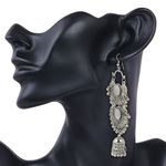 Buy Karatcart Jaipuri Designer Vintage Oxidised Silver Tribal Dangler Hanging Jhumki Mirror Earring Antique Jewellery for Women - Purplle