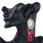 Buy Karatcart Jaipuri Designer Vintage Oxidised Silver Tribal Dangler Hanging Mirror Earring Antique Jewellery - Purplle
