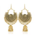 Buy Karatcart Jaipuri Designer Vintage Oxidised Silver Tribal Dangler Mirror Earring Antique Jewellery for Women - Purplle